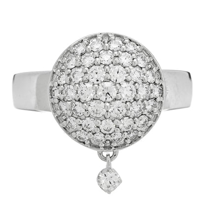Parker & West by FASHIONPHILE 18K White Gold Diamond .60ctw Round Pave Charm Ring  53 6.25 1 of 9
