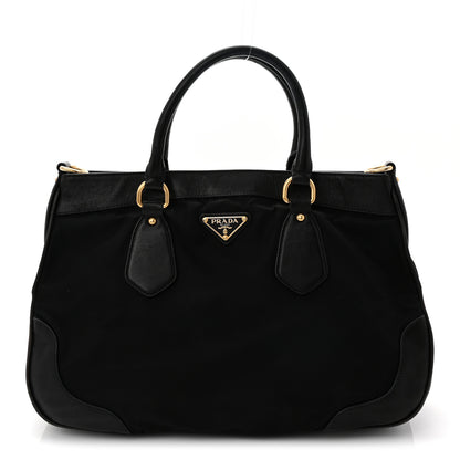 Prada Tessuto Nylon Soft Calf Tote Black 1 of 10