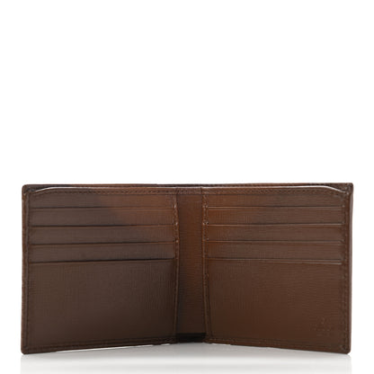 Gucci GG Supreme Monogram Azalea Calfskin Fake/Not Bi-Fold Wallet Beige Ebony Brown Sugar 4 of 6