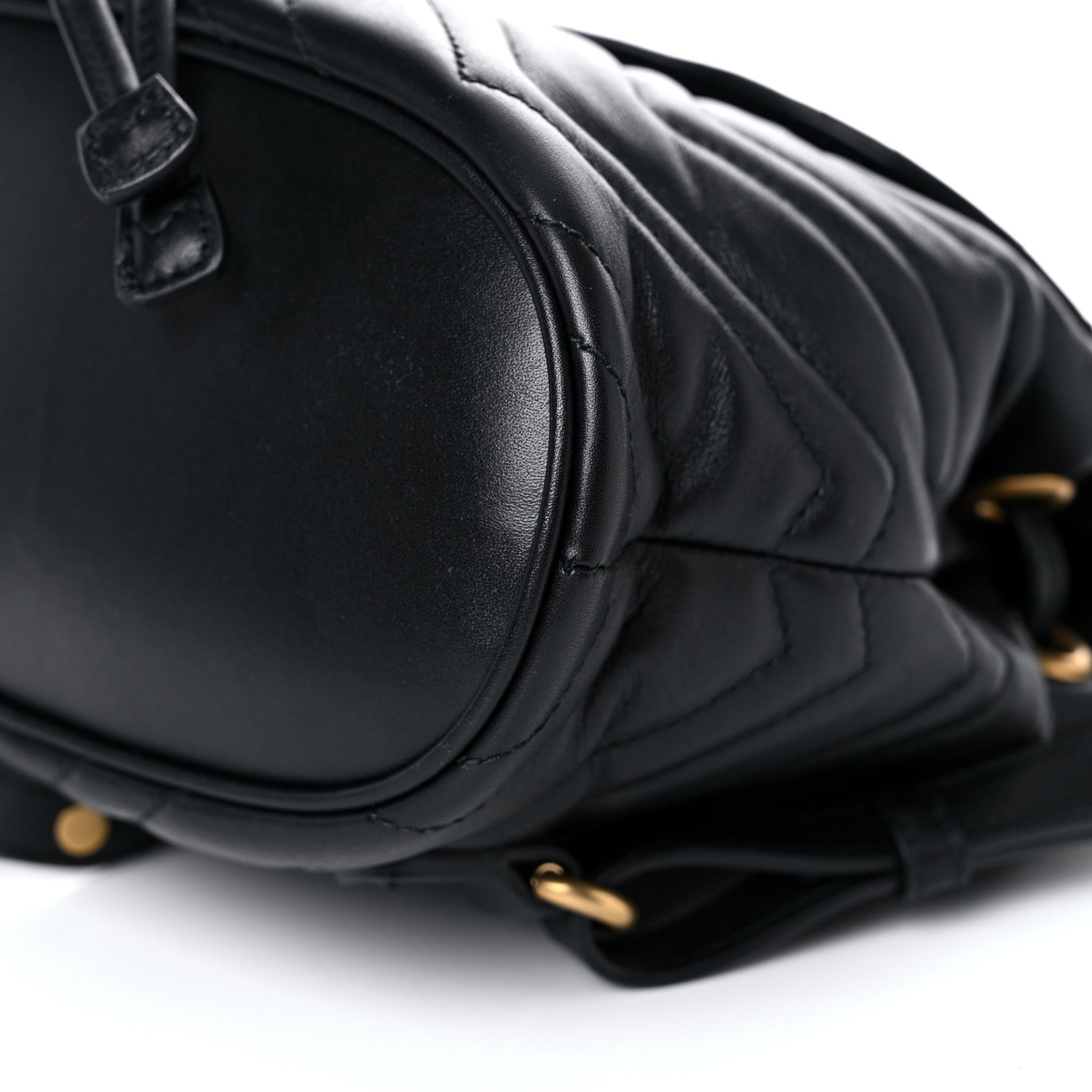 Gucci Calfskin Matelasse GG Marmont Flap Backpack Black 9 of 10