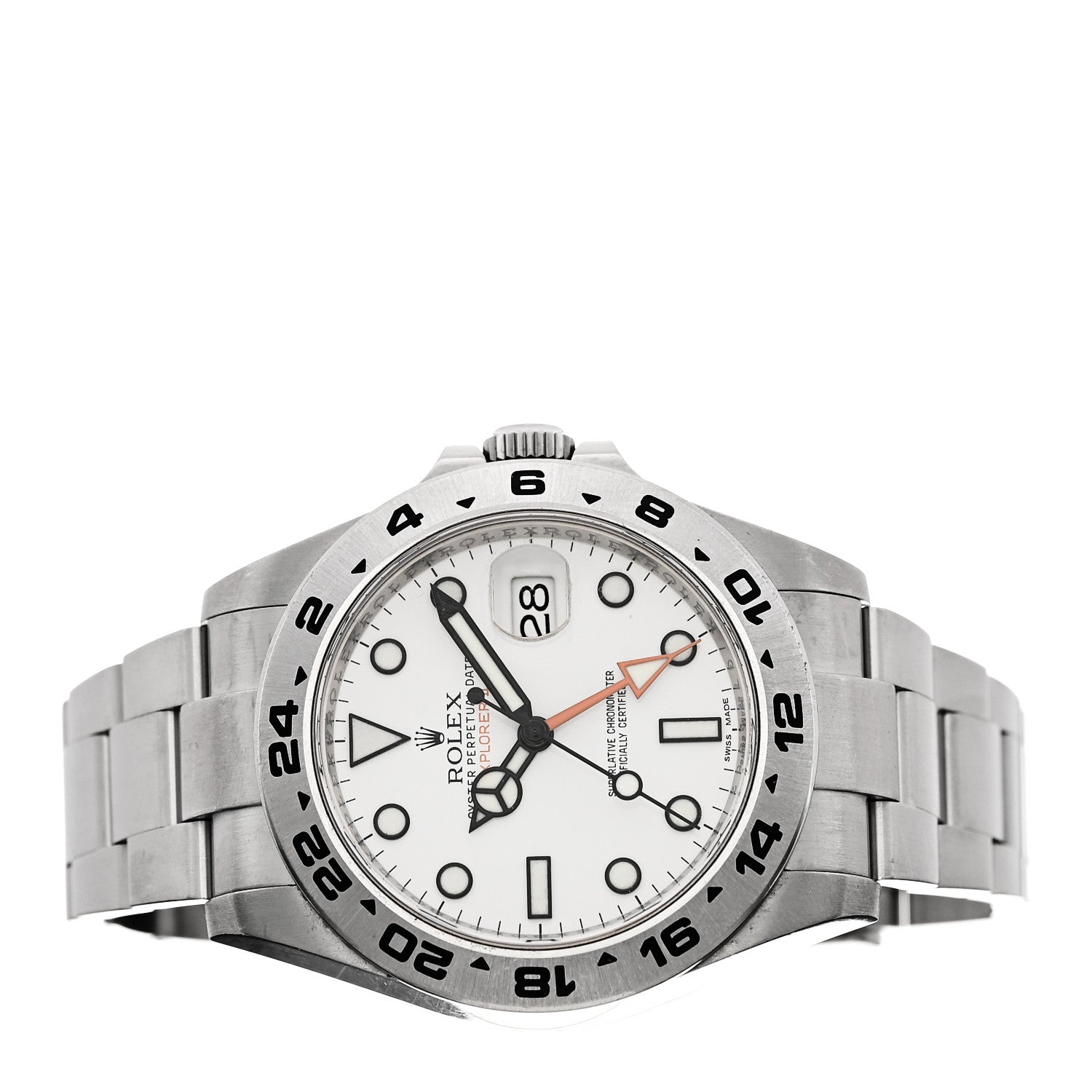 Rolex Stainless Steel 42mm Oyster Perpetual Date Explorer II Watch White 216570 2 of 5