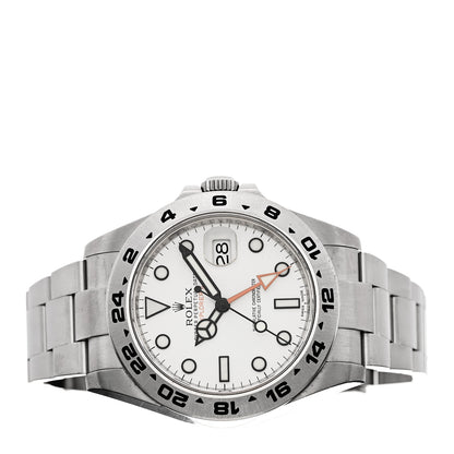 Rolex Stainless Steel 42mm Oyster Perpetual Date Explorer II Watch White 216570 2 of 5