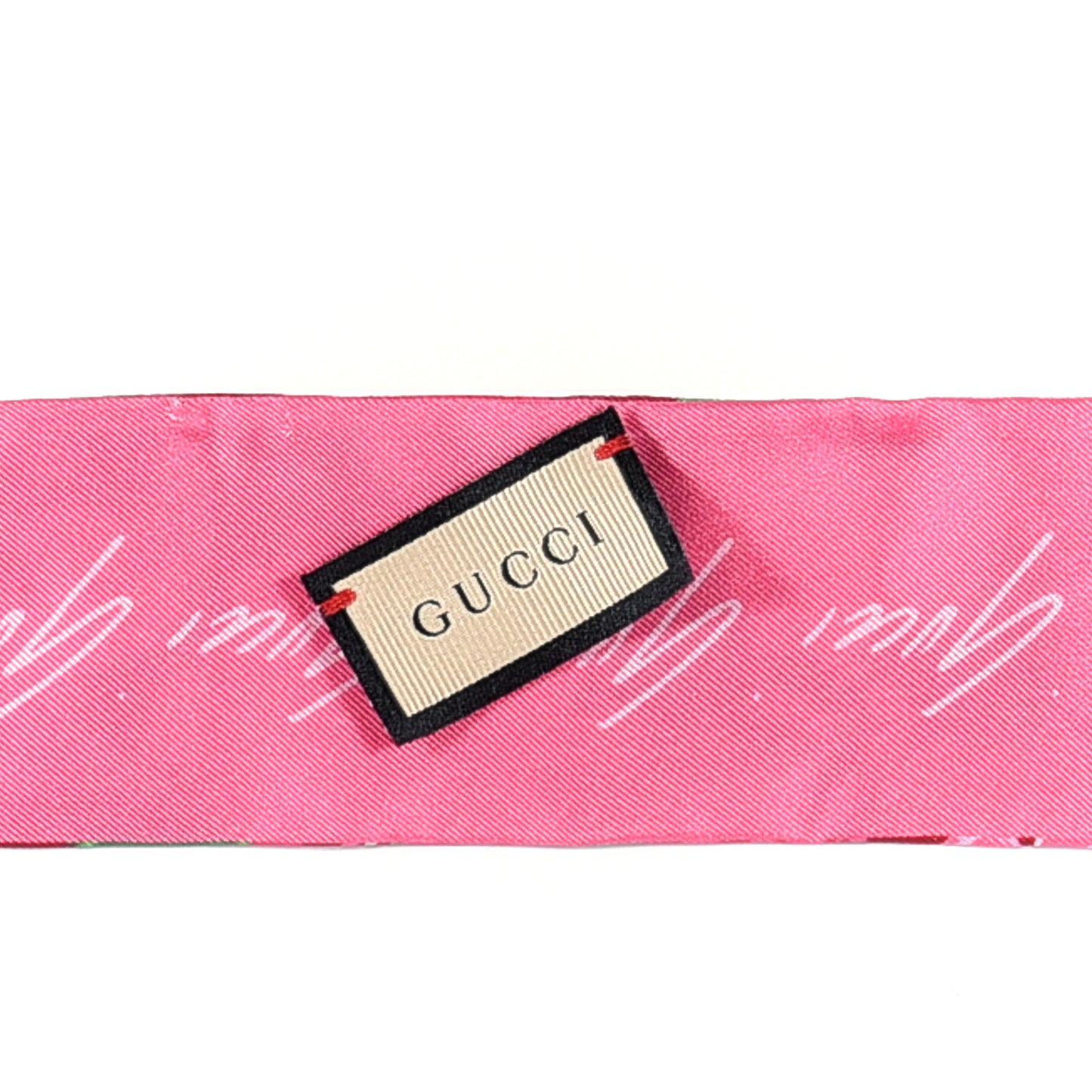 X KEN SCOTT Silk Twill Zettina Neck Bow Scarf Ivory Pink