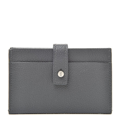 Saint Laurent Grained Calfskin Sac De Jour Souple Card Case Grey 1 of 7