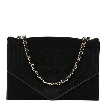 Chanel Suede CC Envelope Small Flap Black 1 of 12