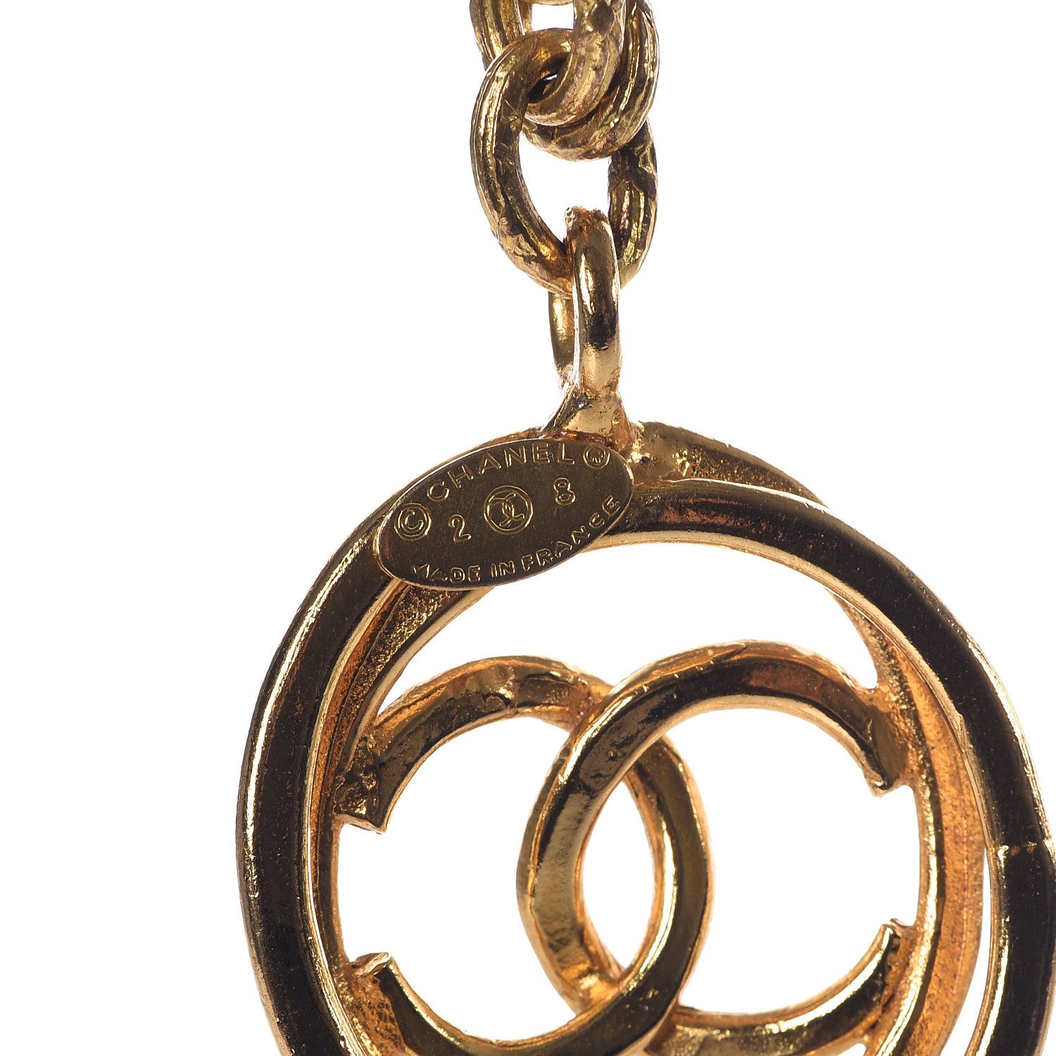 Chanel CC Medallion Necklace Gold 4 of 5
