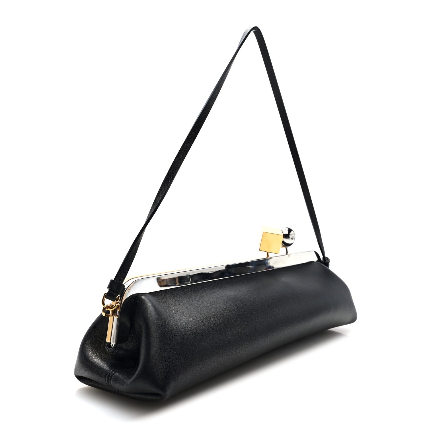 Jacquemus Lambskin La Pochette Salon Clutch Black 3 of 10