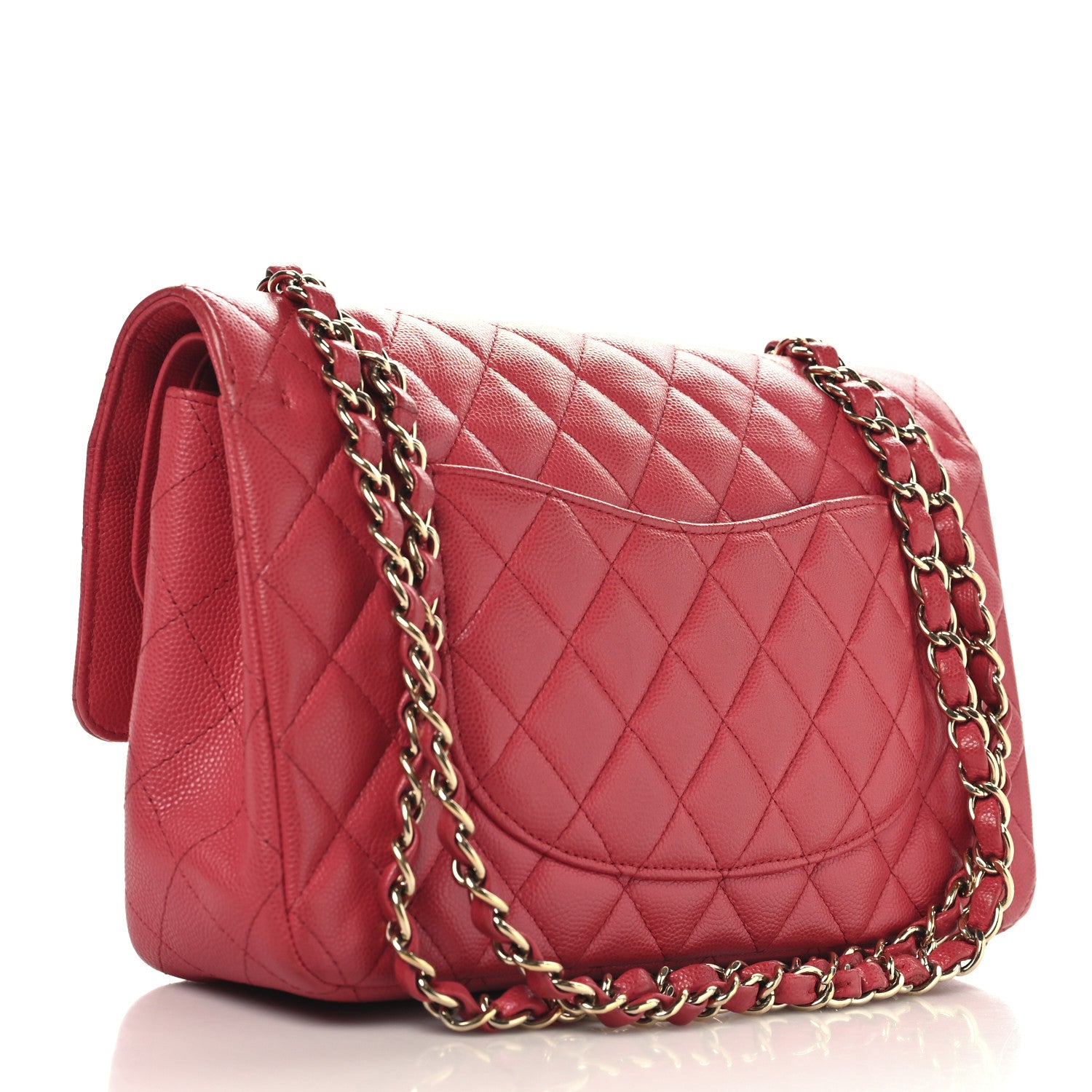 Chanel Caviar Quilted Medium Double Flap Pink 3 of 13