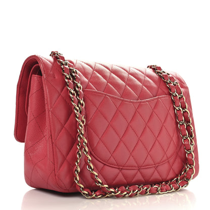 Chanel Caviar Quilted Medium Double Flap Pink 3 of 13
