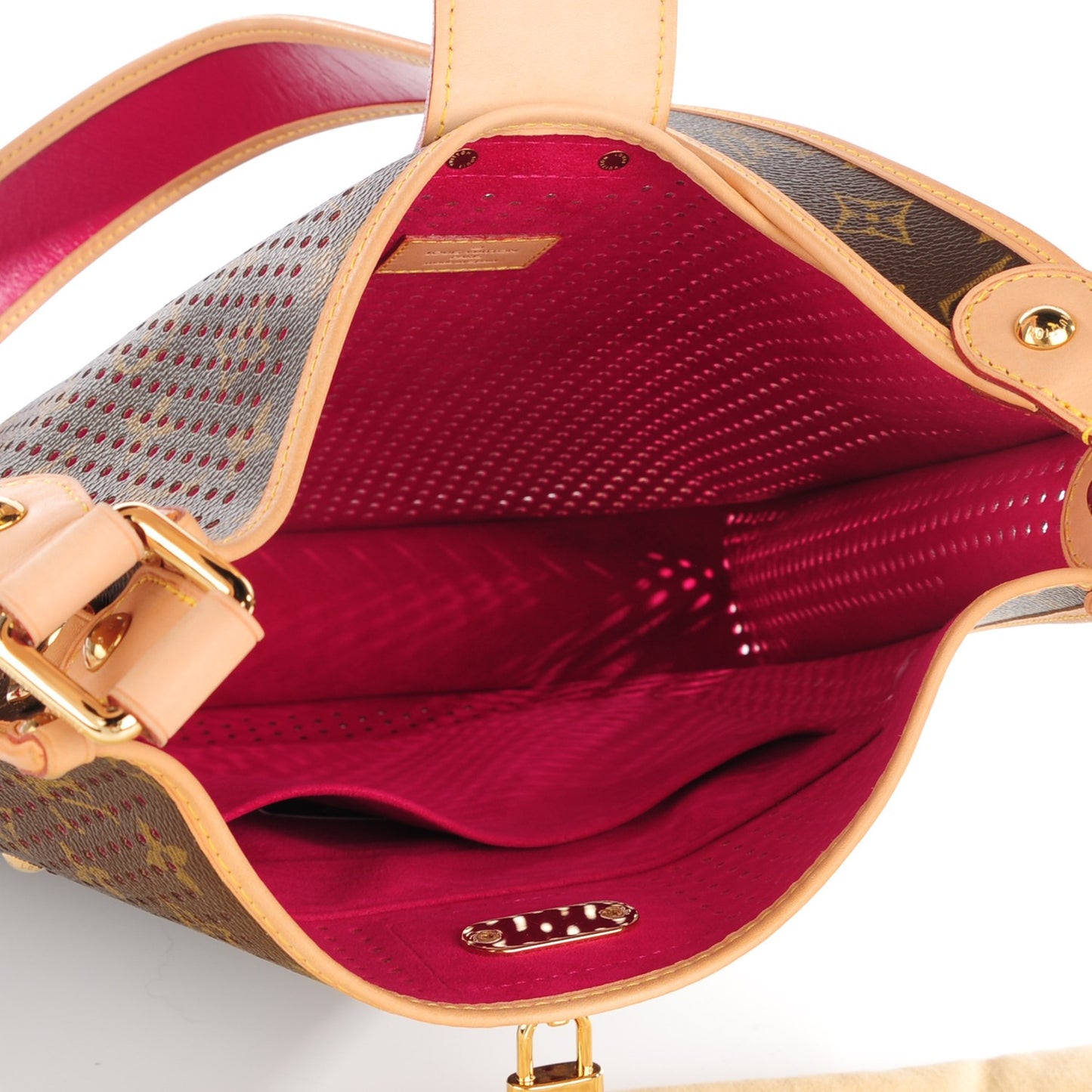 Monogram Perforated Musette Fuchsia