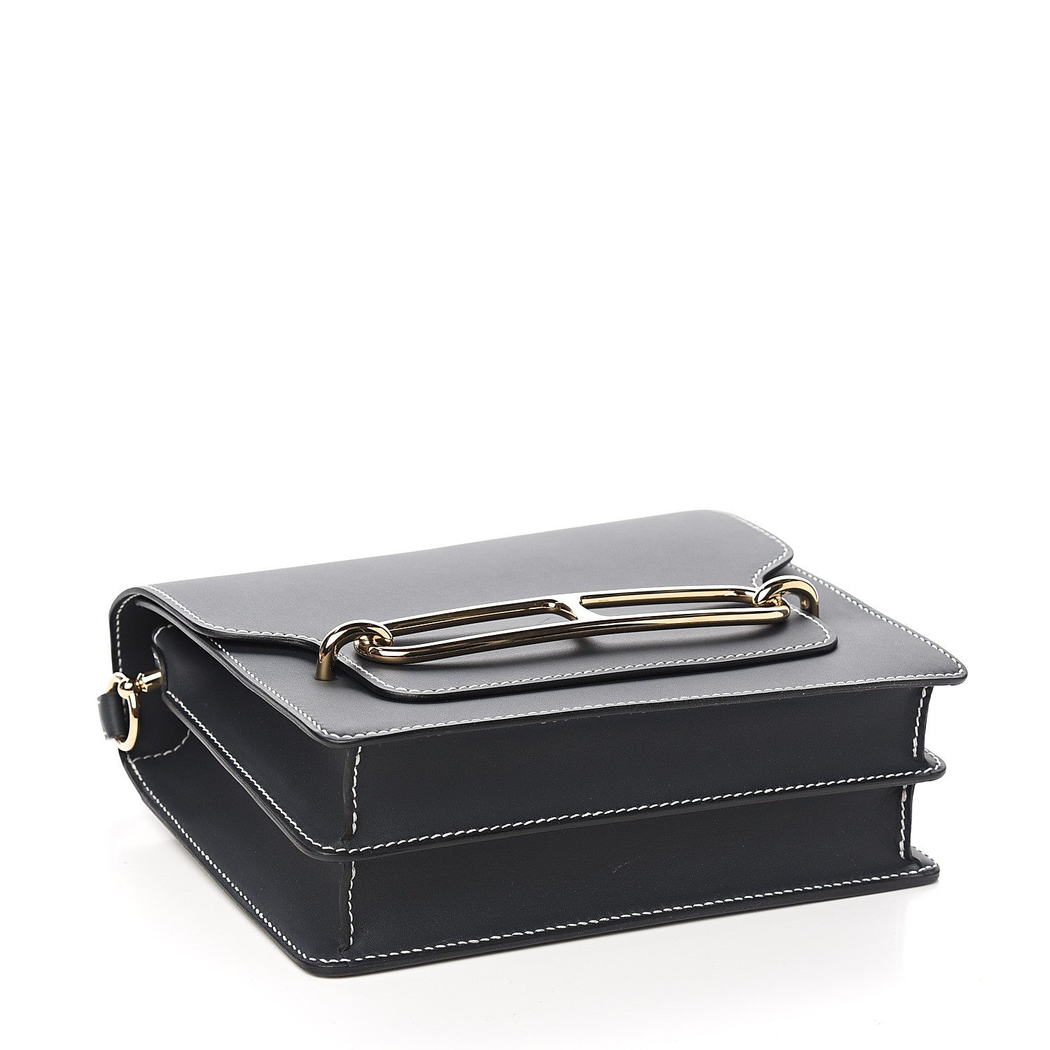 Hermes Veau Sombrero Sac Roulis 23 Bleu Obscur 3 of 9
