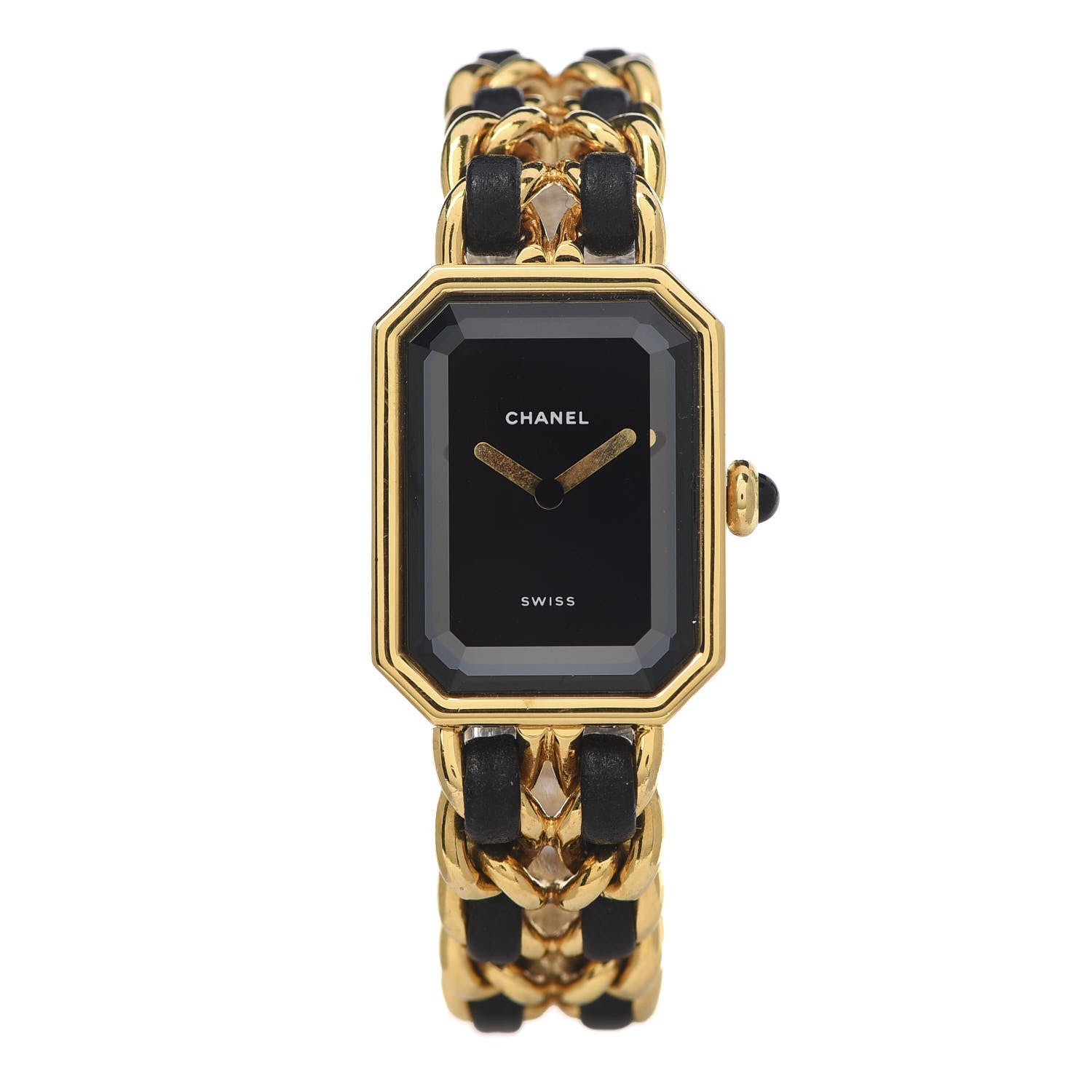 Chanel Stainless Steel Lambskin 20mm Chain Premiere Quartz Watch Gold M 1 of 6