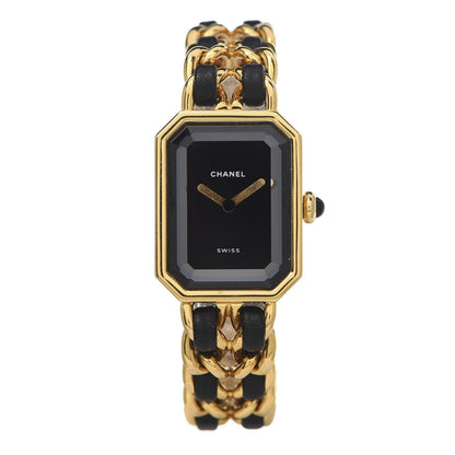 Chanel Stainless Steel Lambskin 20mm Chain Premiere Quartz Watch Gold M 1 of 6