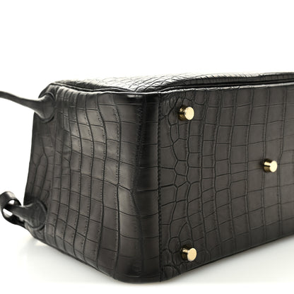 Hermes Matte Niloticus Crocodile Lindy 30 Black 9 of 10