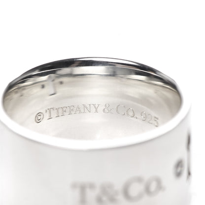 Tiffany Sterling Silver Diamond Wide Locks Band Ring 47 4 4 of 4