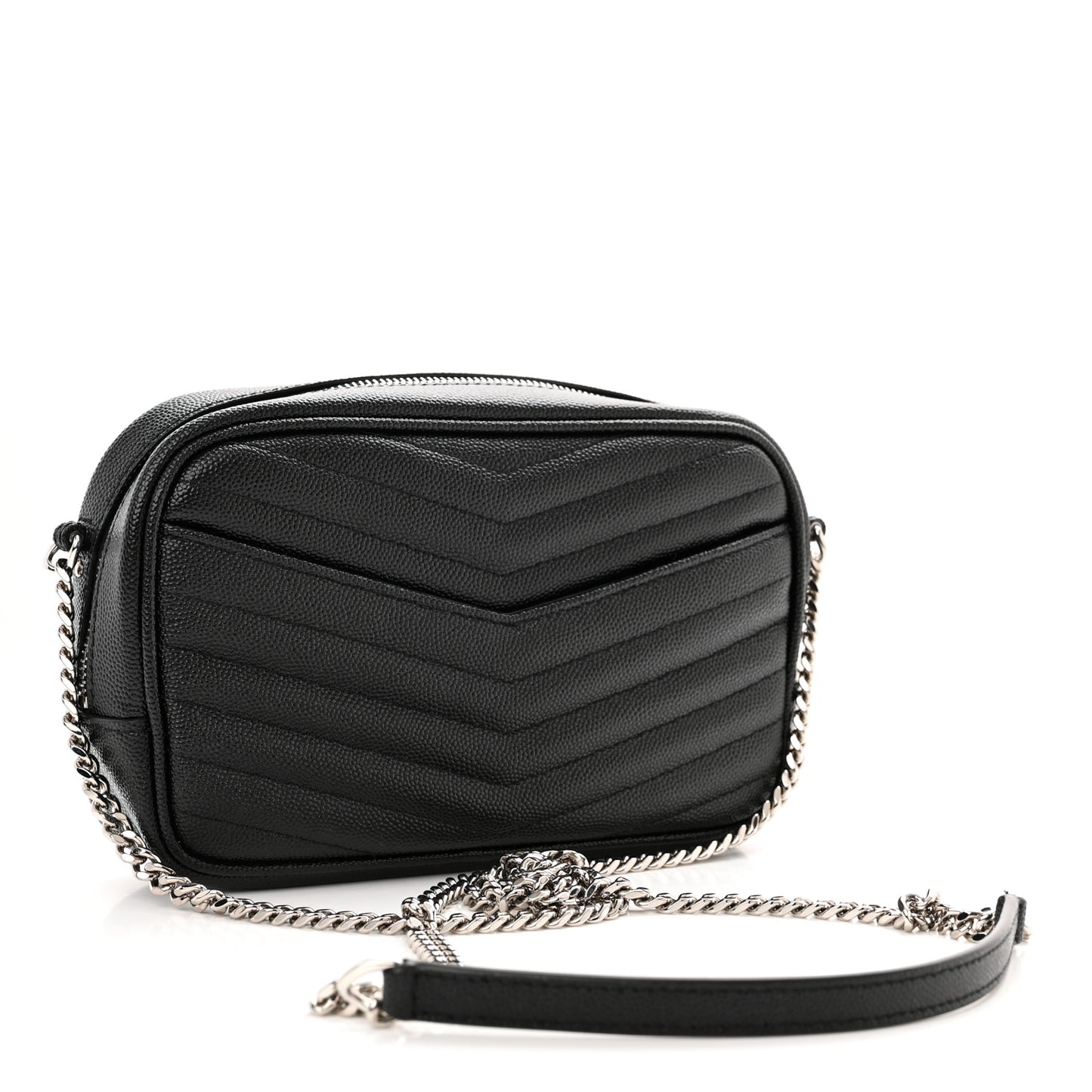 Grain De Poudre Matelasse Monogram Mini Lou Camera Bag Black