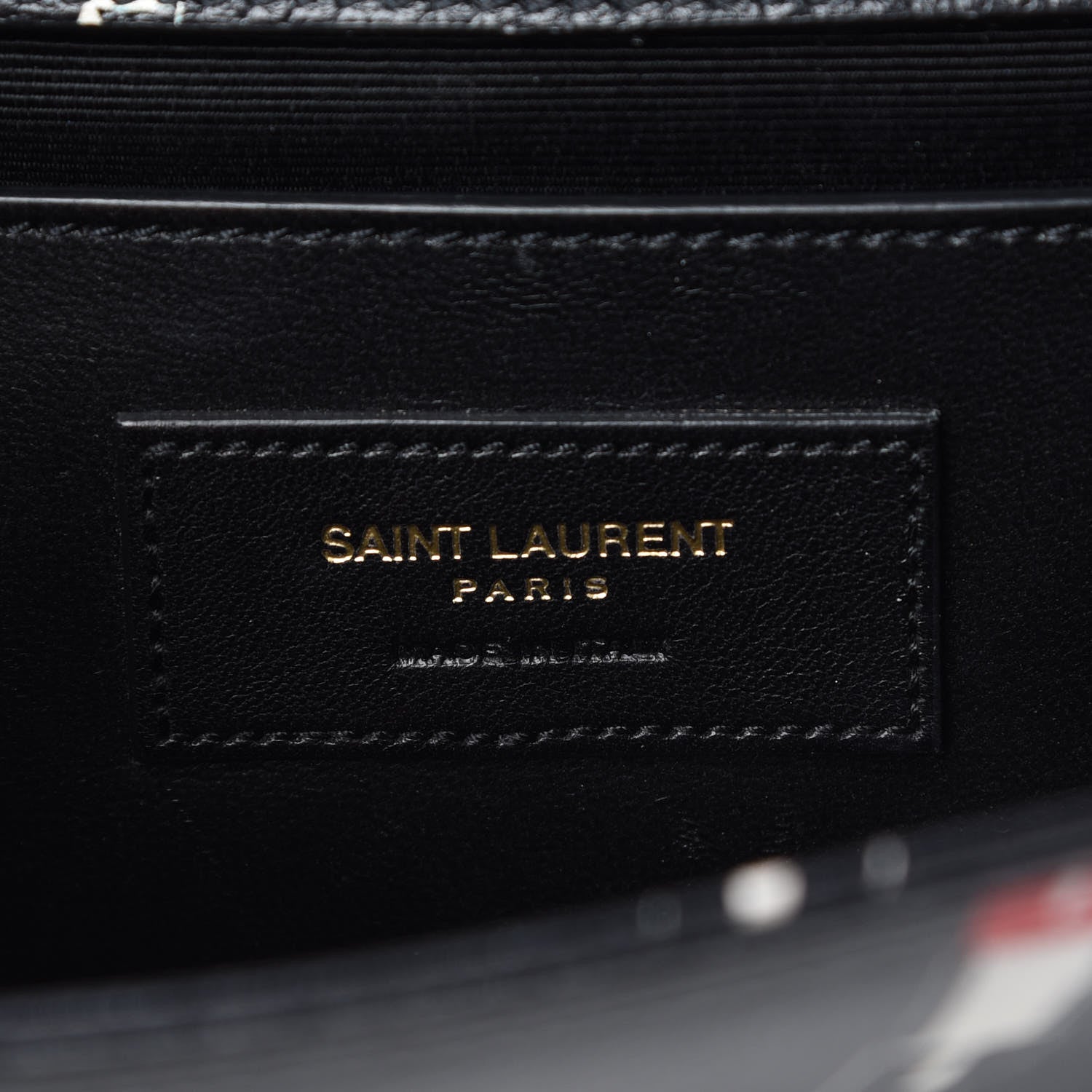 Saint Laurent Calfskin Lipstick Print Classic Monogram Kate Clutch Black 8 of 9