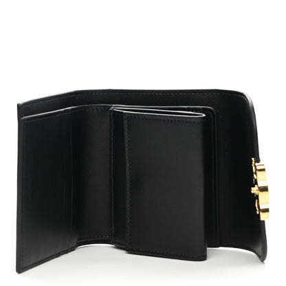 Celine Shiny Smooth Lambskin Small Triomphe Wallet Black 5 of 9
