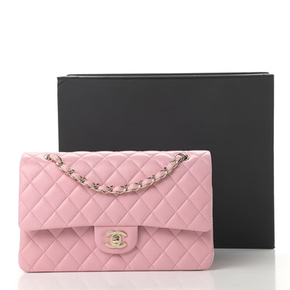 Chanel Lambskin Quilted Medium Double Flap Light Pink 13 of 13