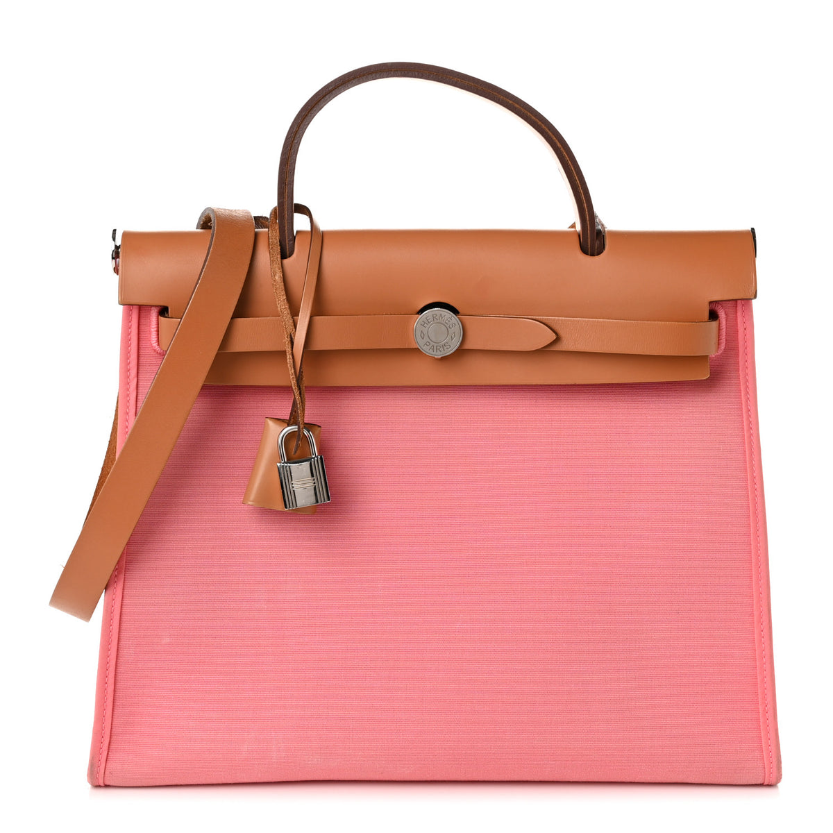 Vache Hunter Toile Herbag Zip 31 PM Rose Azalee Natural