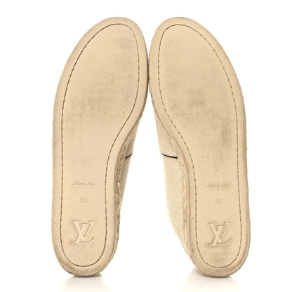 Louis Vuitton Canvas Postcard Espadrille Flats 38 Ecru 5 of 7