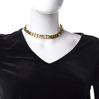 Christian Dior Metal Danseuse Etoile Chain Choker Necklace Gold 2 of 7