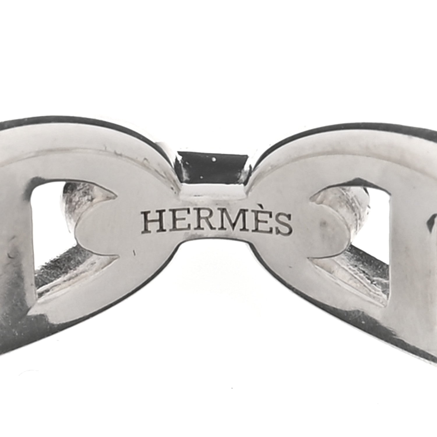 Hermes Sterling Silver PM Chaine d'Ancre Enchainee Band Ring 59 8.75 4 of 9