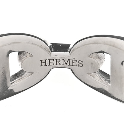 Hermes Sterling Silver PM Chaine d'Ancre Enchainee Band Ring 59 8.75 4 of 9