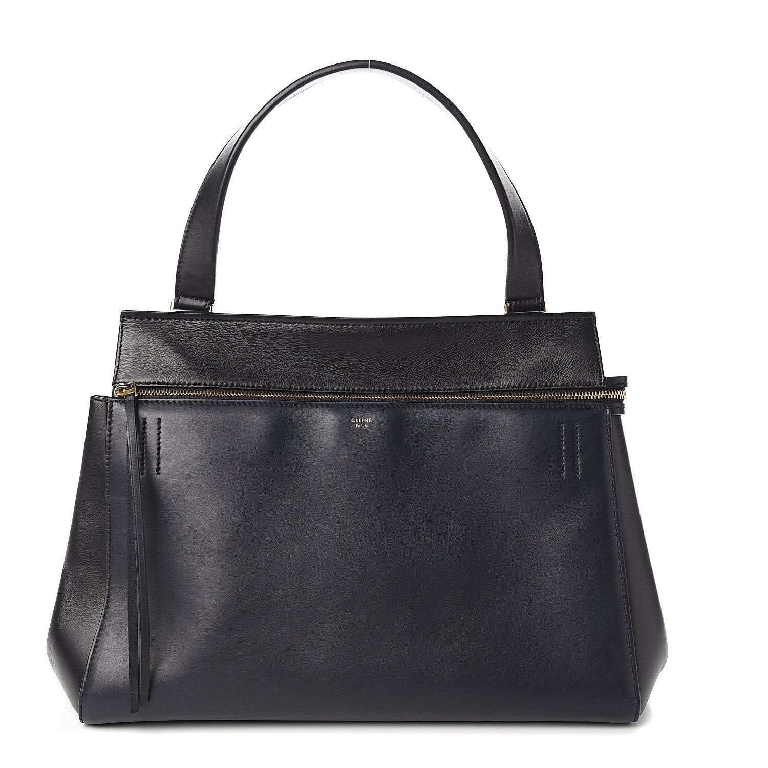 Celine Supple Calfskin Medium Edge Shoulder Bag Black 1 of 10