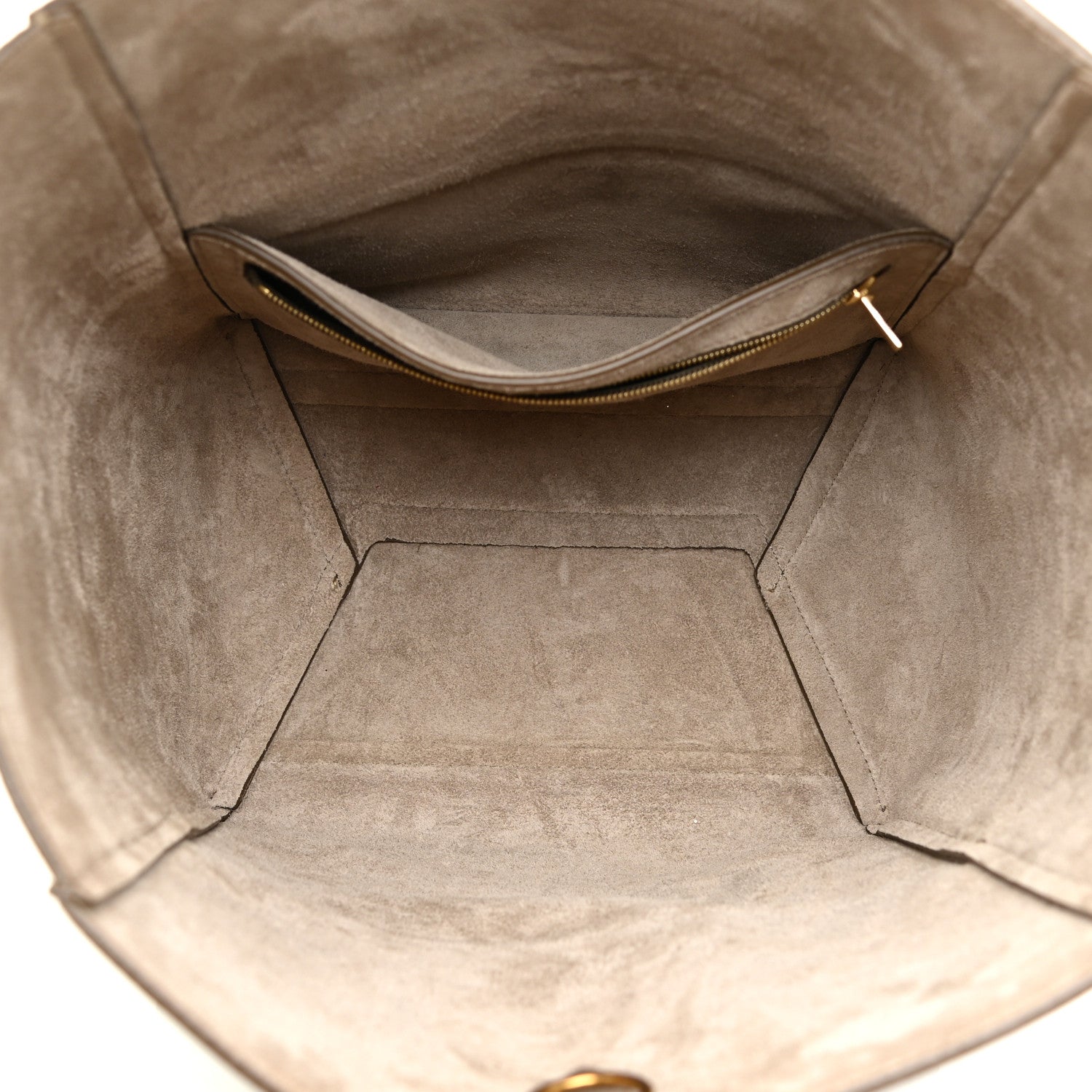Celine Soft Grained Calfskin Sangle Bucket Bag Taupe 5 of 10