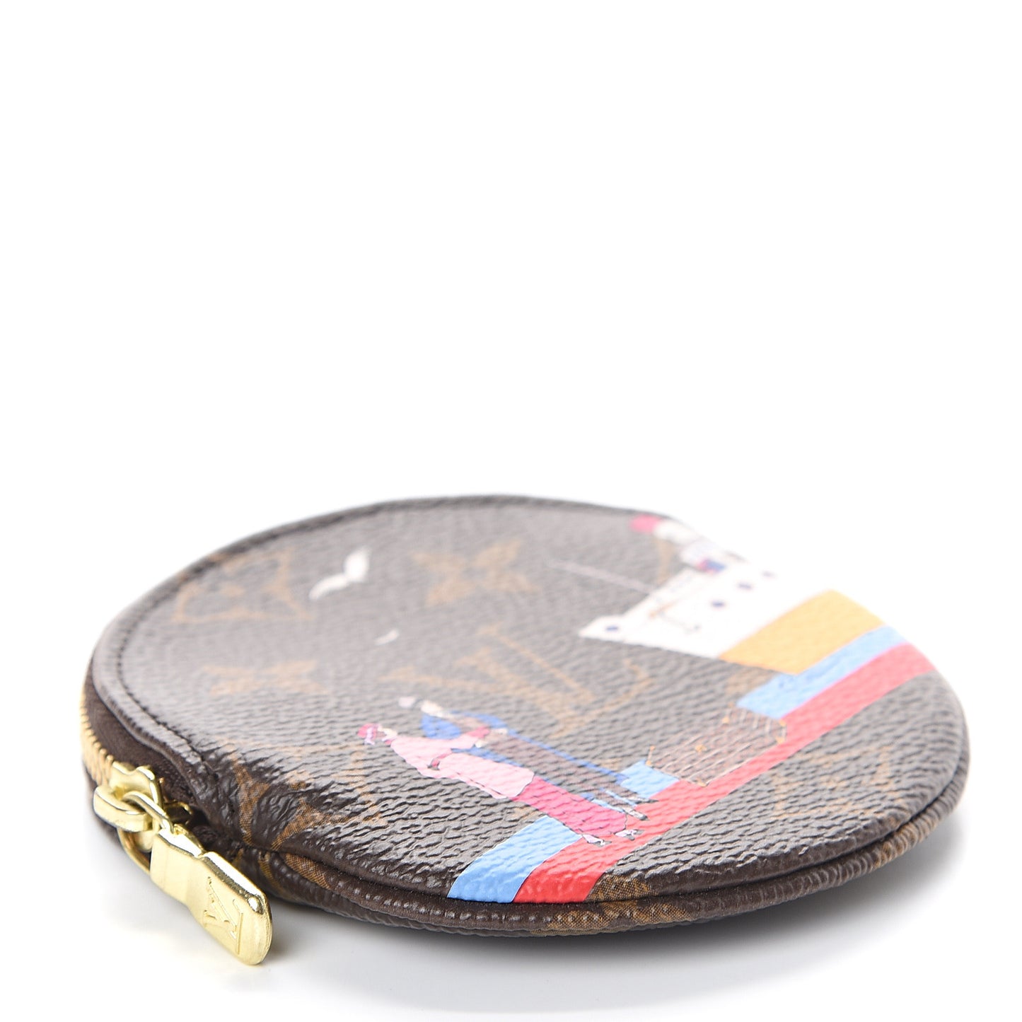Monogram 2016 Christmas Animation Round Coin Purse Rouge