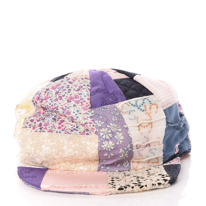 Chanel Fabric Patchwork Cap Hat M Multicolor 3 of 11