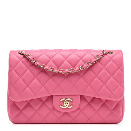 Chanel Caviar Quilted Jumbo Double Flap Pink 1 of 9
