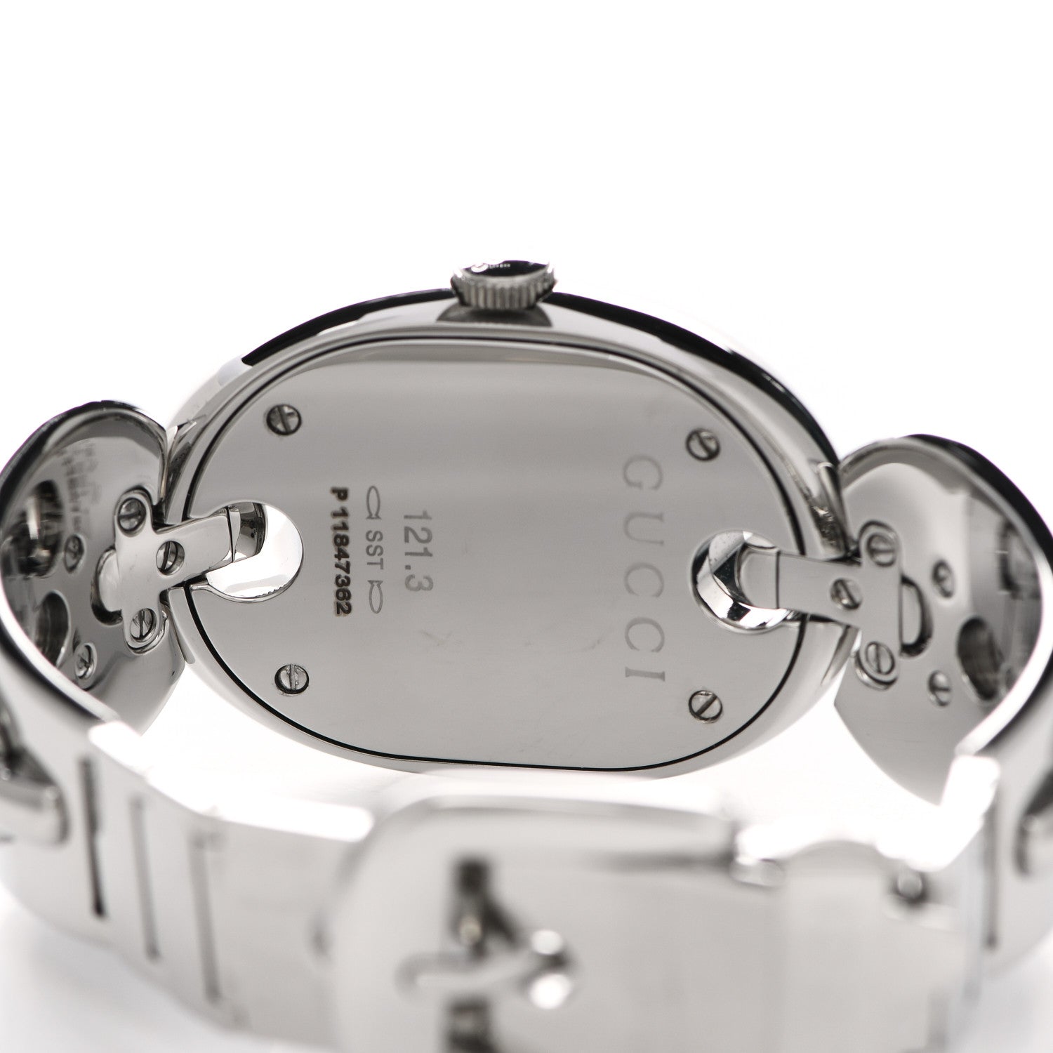 Gucci Stainless Steel Diamond 32mm Marina Quartz Watch Black 4 of 5