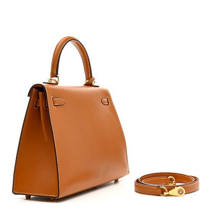 Hermes Veau Butler Kelly Sellier 25 Natural Sable 3 of 11