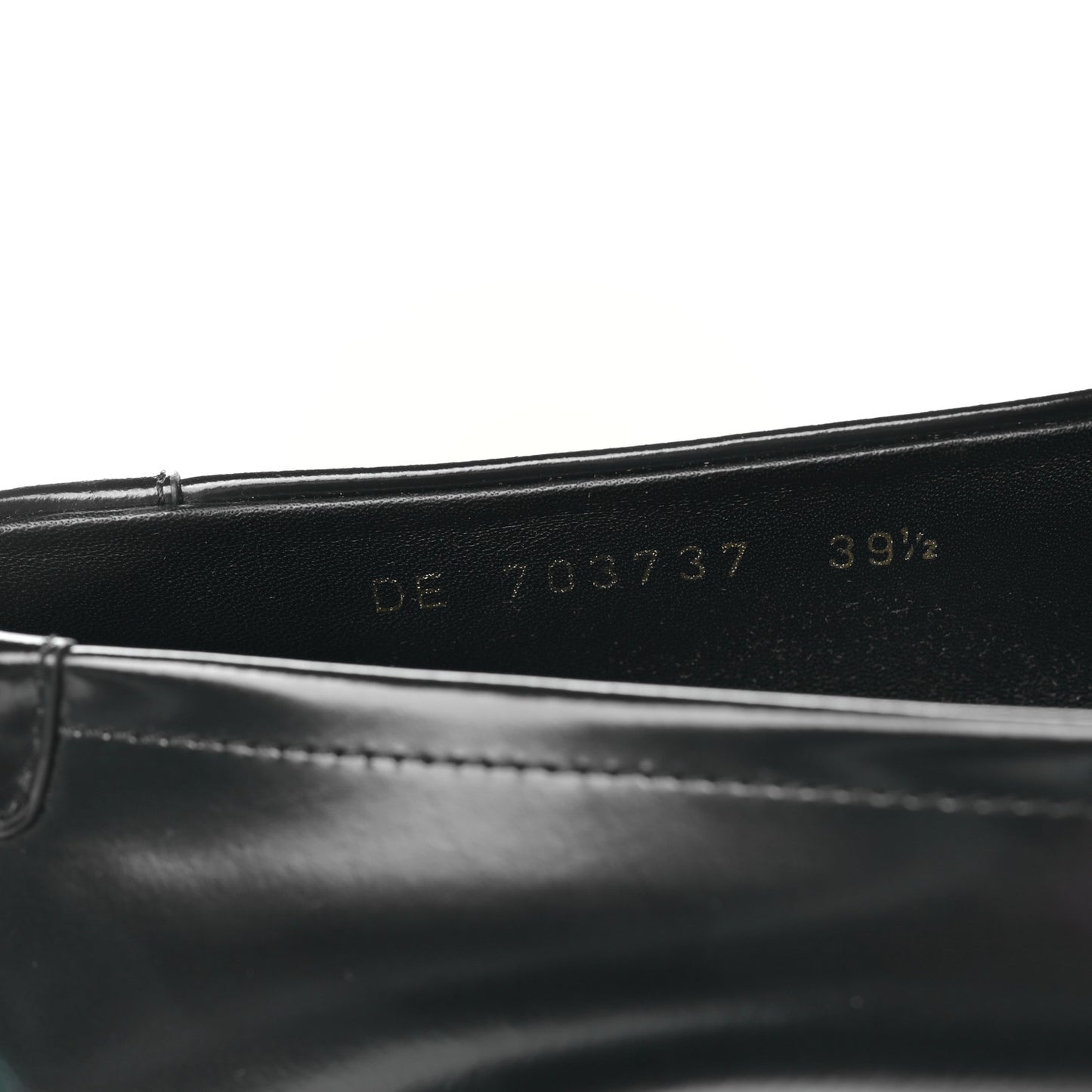 Calfskin Penny Loafers 39.5 Black