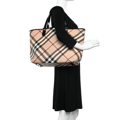 Burberry Supernova Check Large Nickie Tote Black 2 of 14