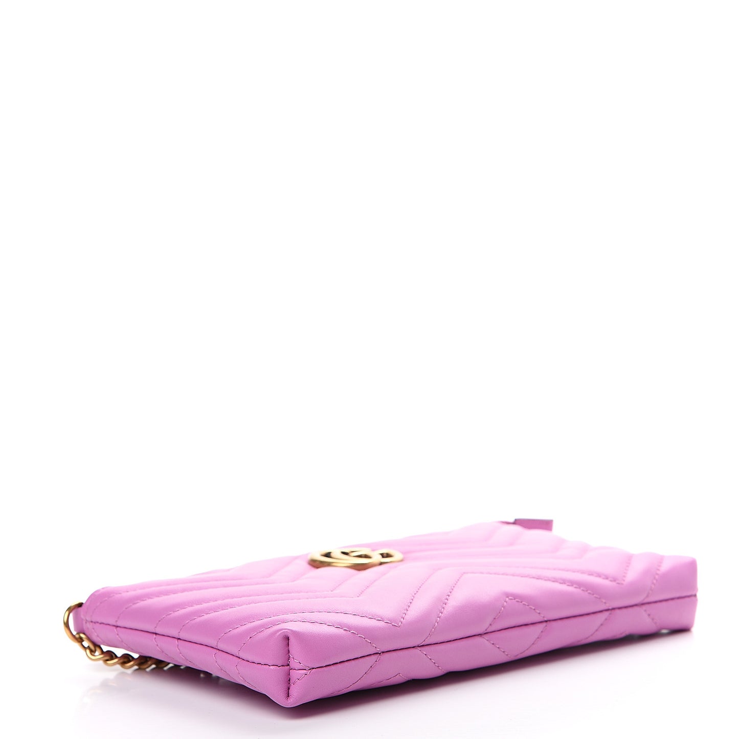 Calfskin Matelasse Mini GG Marmont Chain Bag Candy Mousse