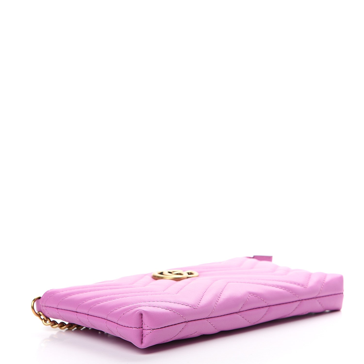 Gucci Calfskin Matelasse Mini GG Marmont Chain Bag Candy Mousse 3 of 9