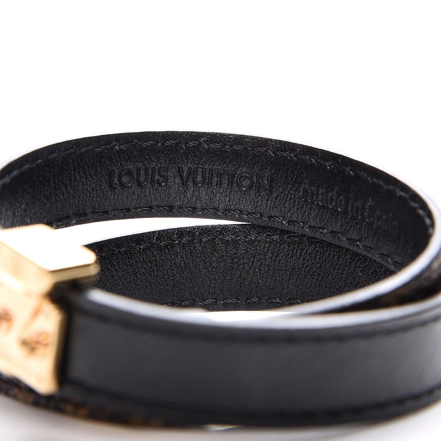 Louis Vuitton Monogram Lockit Bracelet 17 Black 4 of 6
