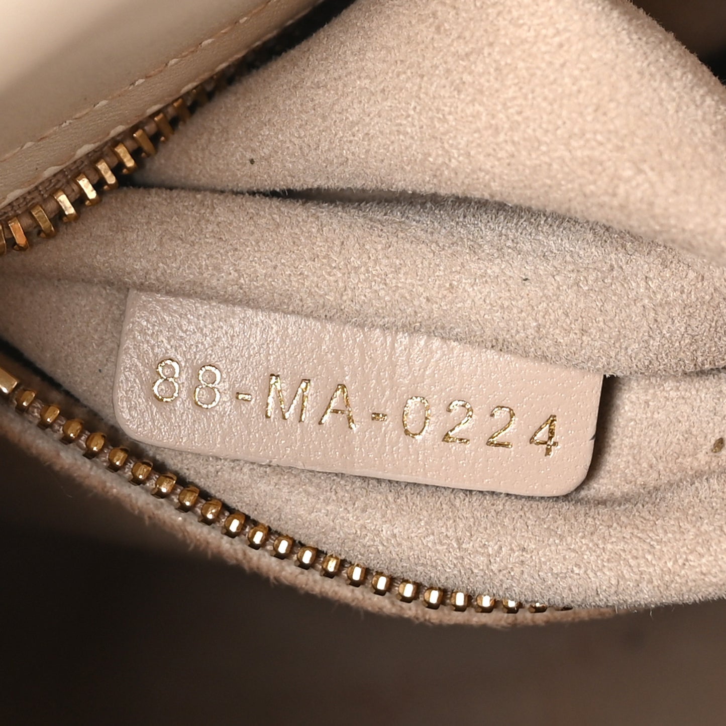 Lambskin Cannage Small Bi-Color Lady Dior Hazelnut White
