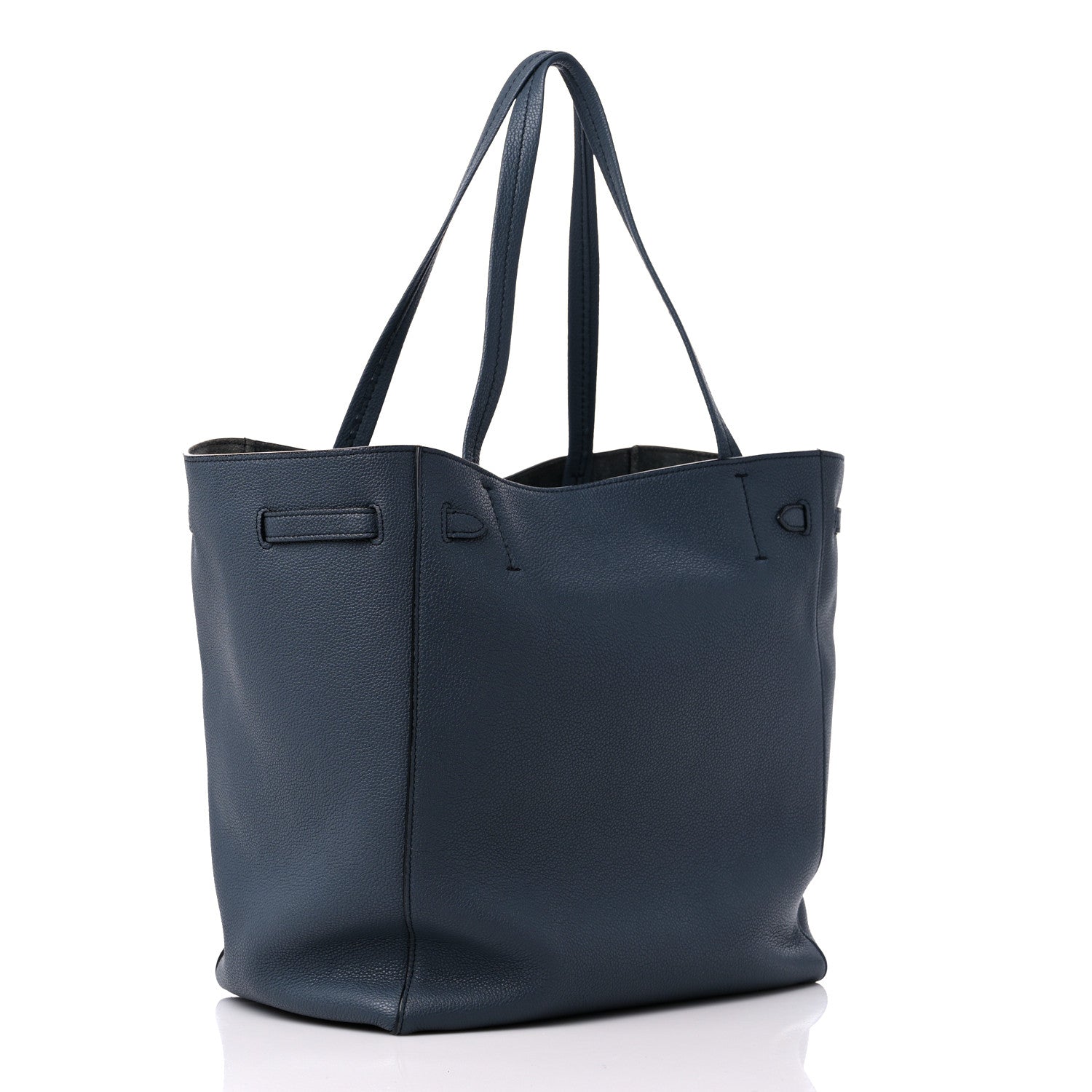 Celine Soft Grained Calfskin Small Belt Cabas Phantom Abyss Blue 3 of 10