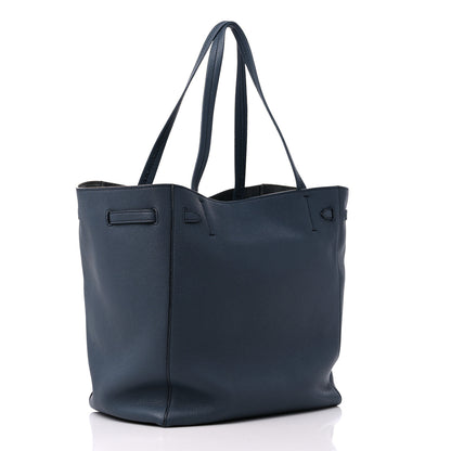Celine Soft Grained Calfskin Small Belt Cabas Phantom Abyss Blue 3 of 10