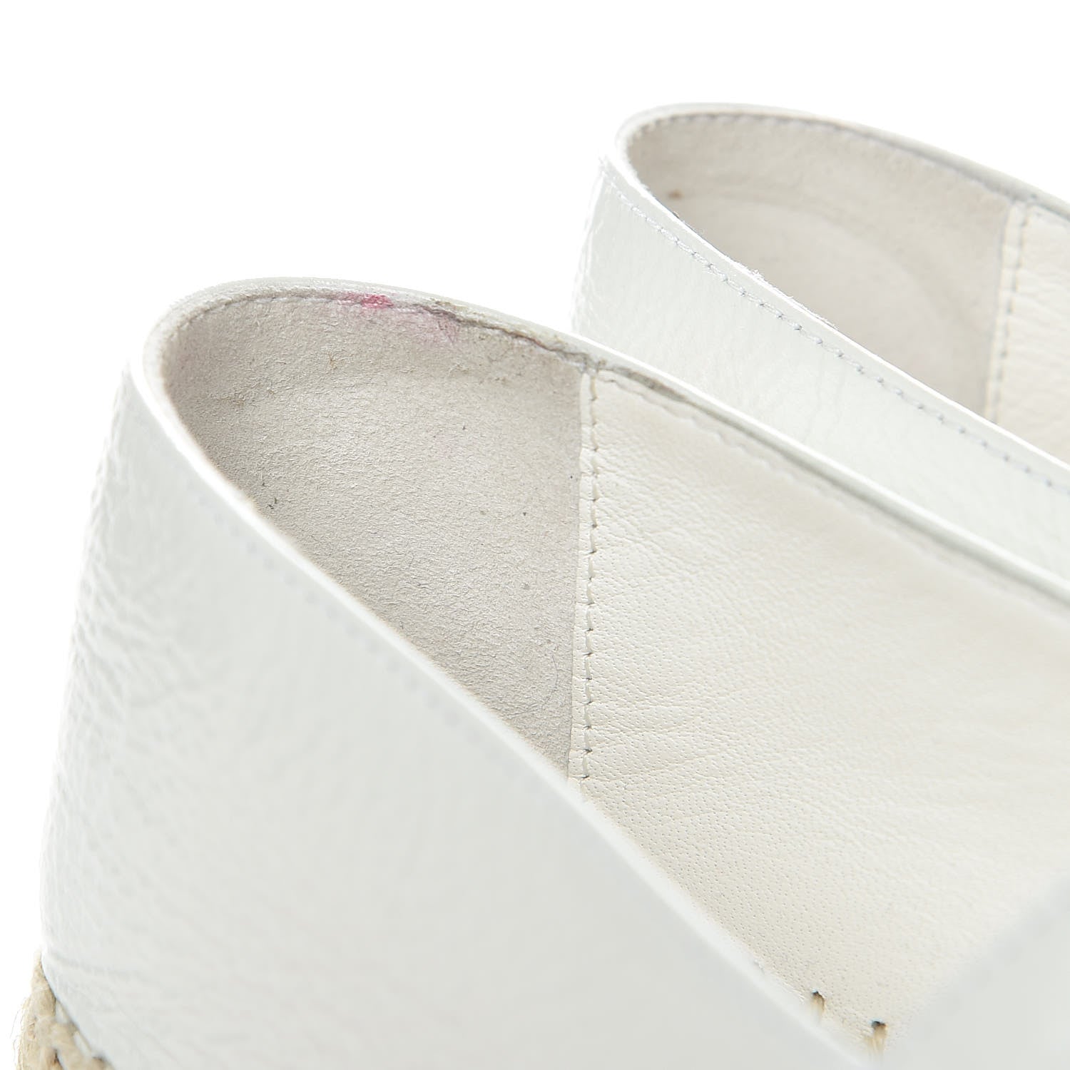 Chanel Distressed Patent CC Espadrilles 37 White 11 of 11