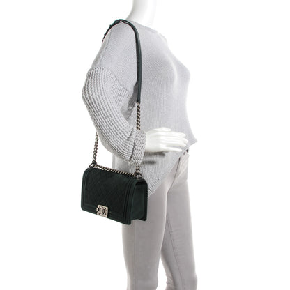 Chanel Iridescent Caviar Quilted Medium Boy Flap Dark Green 2 of 9