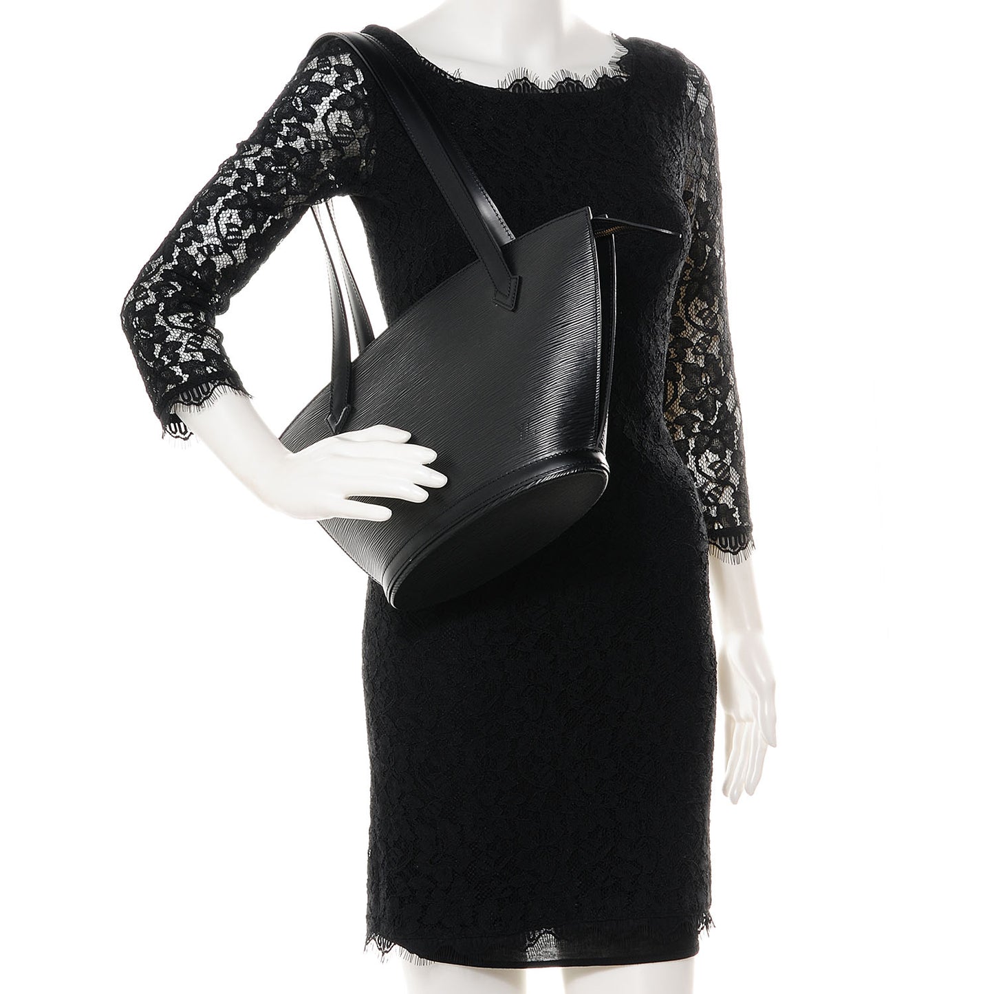 Epi Saint Jacques PM Long Straps Black