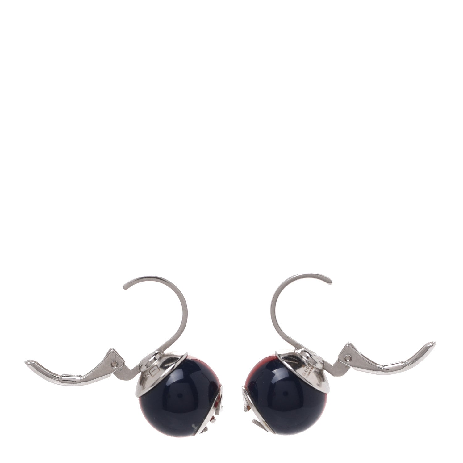 Gucci Resin Web Earrings Red Blue White 3 of 5