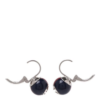 Gucci Resin Web Earrings Red Blue White 3 of 5