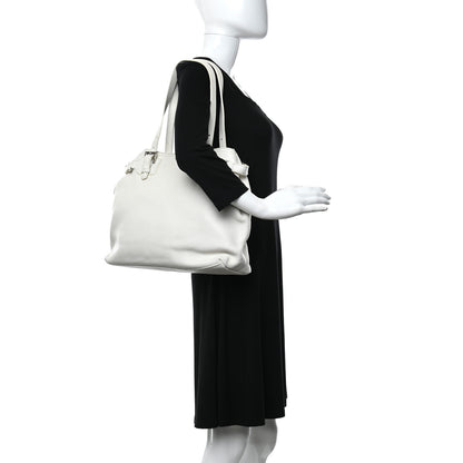 Prada Vitello Daino Shoulder Bag White 2 of 13