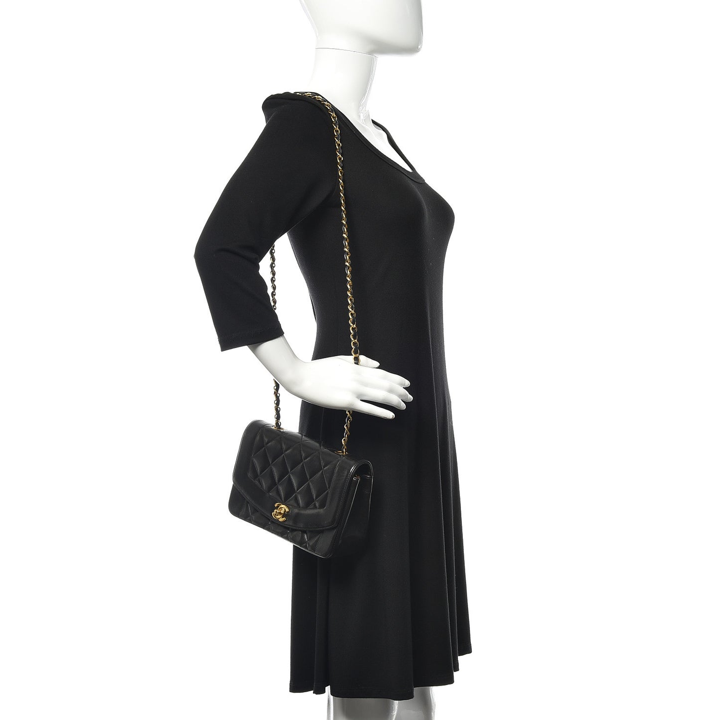 Lambskin Quilted Small Single Flap Bag Black